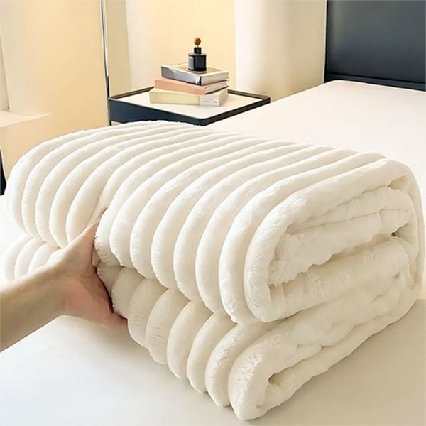 포근한 극세사 블랭킷 두꺼운 극세사 담요 따뜻한 겨울 침대 소파 - 상품 이미지