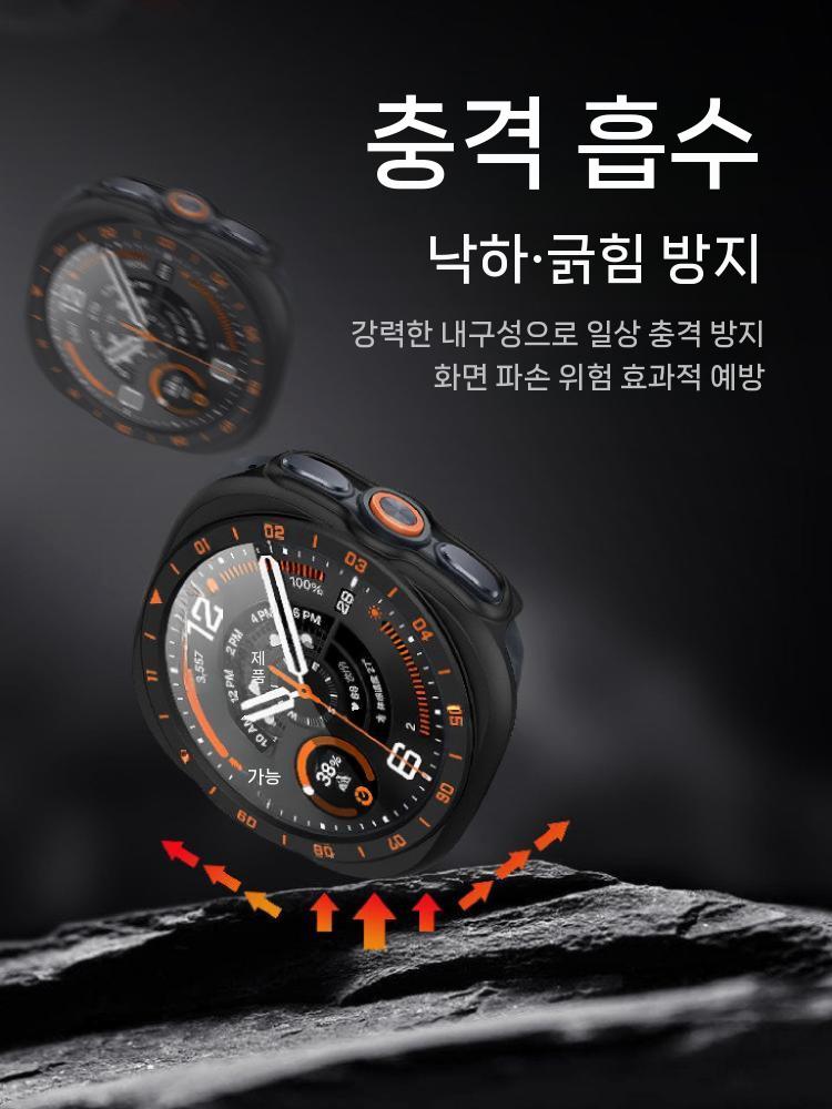 갤럭시워치9 울트라2 케이스 액정 보호 강화 필름 프레임 일체형 커버 - 상세 이미지 3