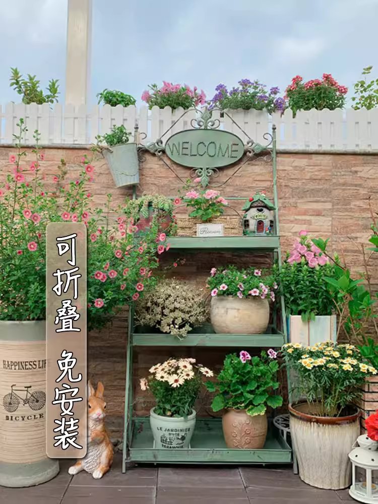 철제 화분 선반 정원 발코니 용품 식물 베란다 정리대 H형 - 상세 이미지 2