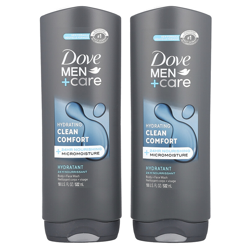 Dove 맨 케어 Clean 컴포트 바디 페이스 워시 1064ml, 1개 - 상품 이미지
