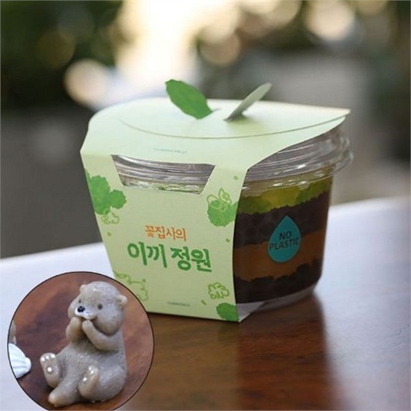 수달 이끼 테라리움 만들기 피규어 이끼 정원 재료 키트 - 상품 이미지