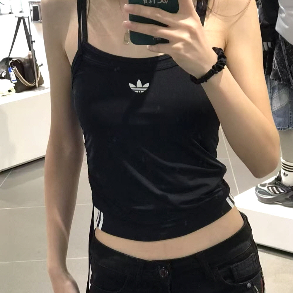 아디다스 오리지널 W 더블 레이어드 탱크 탑 민소매 나시 블랙 KW4524 이미지 6
