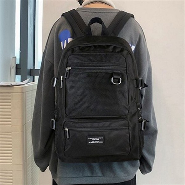 데일리 남성 캐주얼 백팩 남녀공용 남성 메쉬 백팩 중학생 노트북 - 상품 이미지