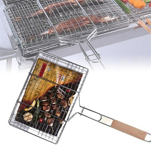 휴대용 캠핑 석쇠 바베큐 캠핑 그릴 접이식 고기 숯불 직화 - 상세 이미지 2