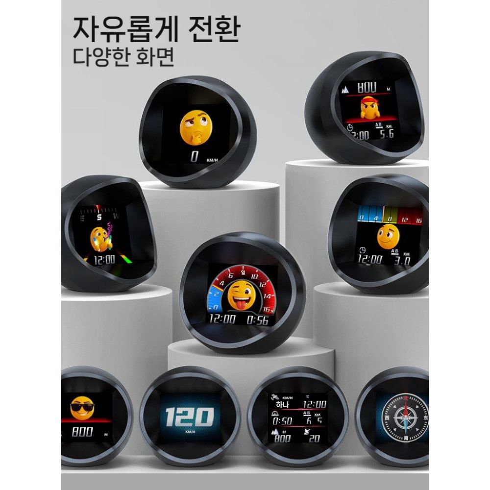 자동차 HUD 헤드업 디스플레이 GPS 시간 속도 이중 밴드 나침반 다기능 투사 기기 - 상세 이미지 4