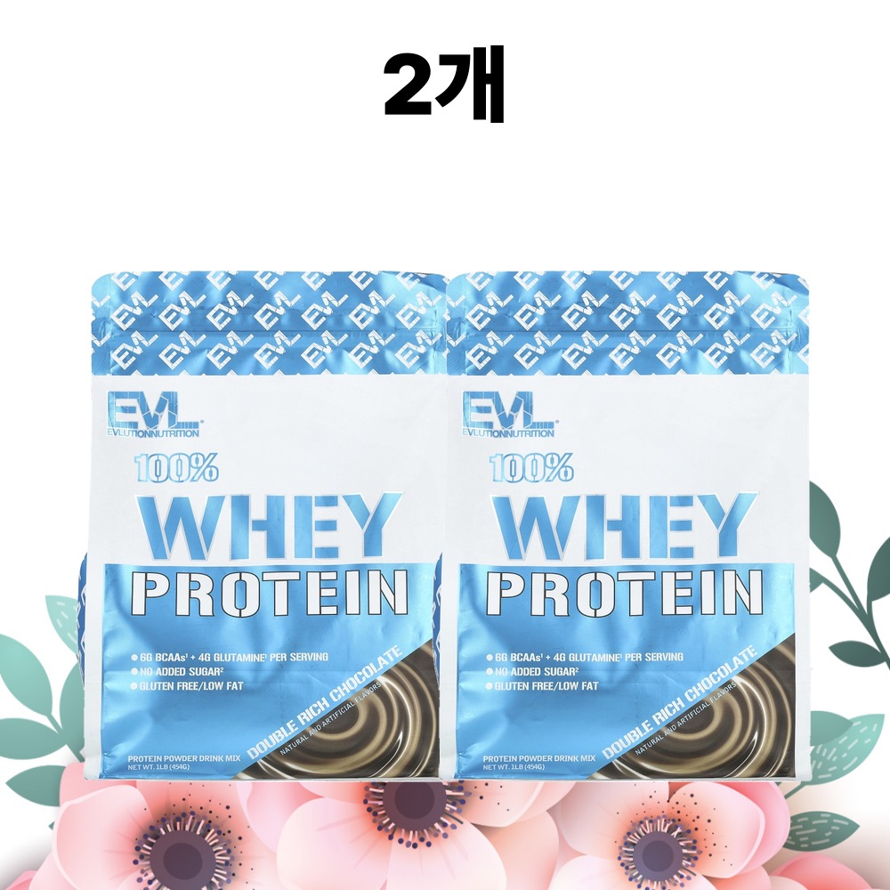 EVL 웨이 프로틴 더블리치 초콜릿맛 454g 단백질보충제 454g, 2개 - 상품 이미지