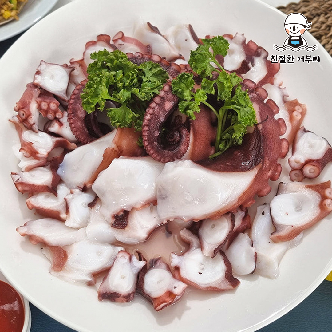 자숙 문어 돌문어 숙회 냉동 자연산 손질 1미 수산물이력제 친절한어부씨 1.2kg, 1개 이미지 7