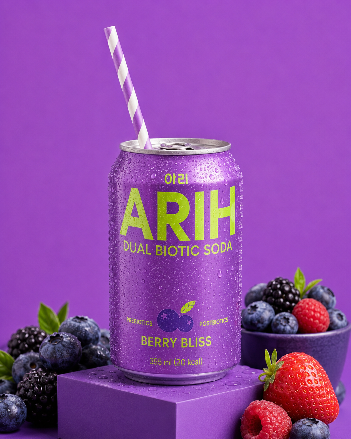 [ARIH] 아리 듀얼바이오틱소다 배리 블리스 355ml 6개입 - 상품 이미지