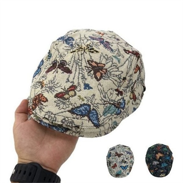 클래식 패션 헌팅 캡 플라워 캐주얼 헌팅 캡 여성 남성 - 상세 이미지 2