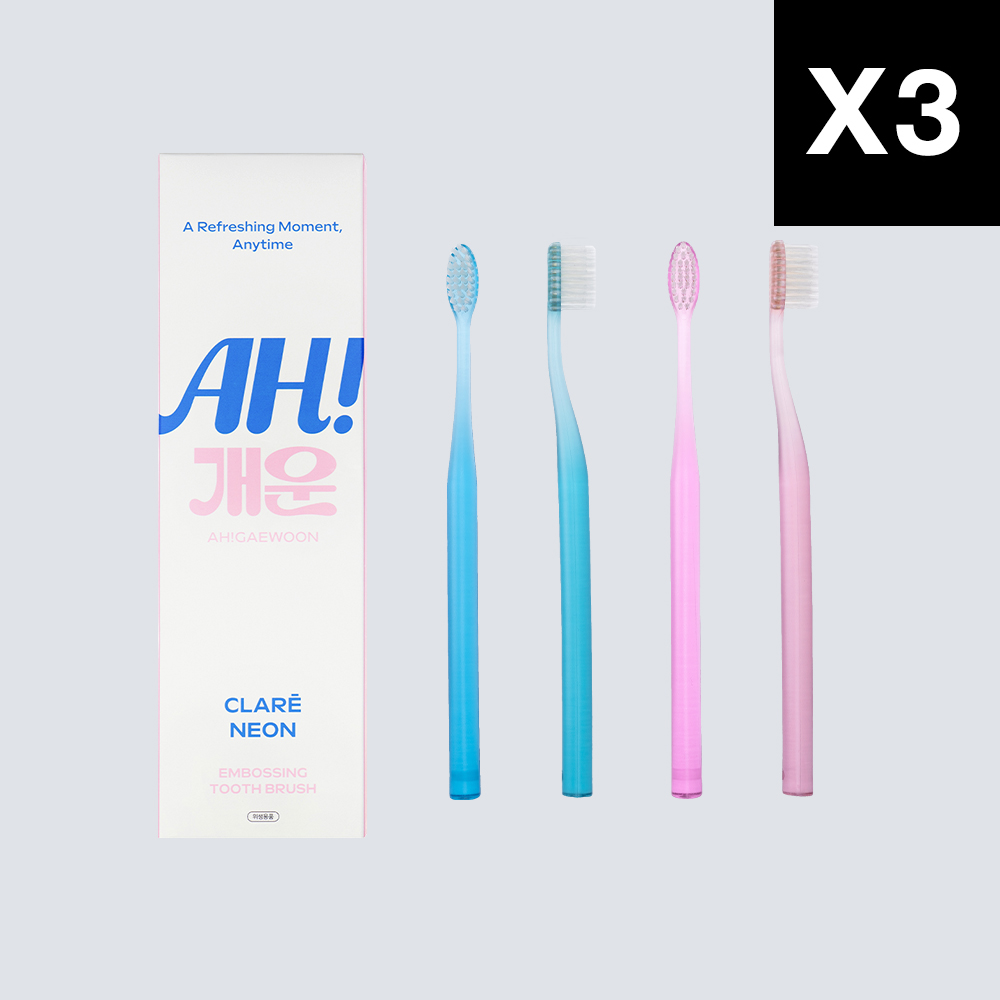 클레어 칫솔 네온, 4개입, 3개 - 상품 이미지