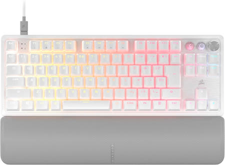 CORSAIR [해외]커세어 CH992GJP2 K70 프로 TKL MGX 게이밍 키보드 하이퍼드라이브 마그네틱 키 스위치(래피드 트리거 탈착식 팜레스트 블랙/화이트 어 레이아웃 콜 오브 듀티 w