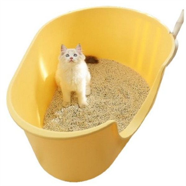 넓은 고양이 오픈형 화장실 논슬립 고양이 사막화 방지 화장실 - 상품 이미지