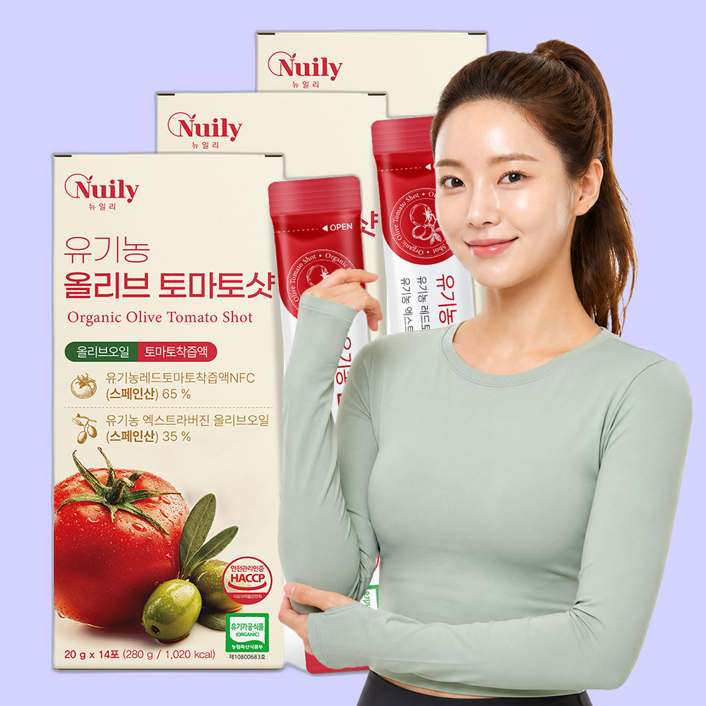 유기농 올리브오일 토마토샷 올토샷 3통 올리브토마토 - 상품 이미지