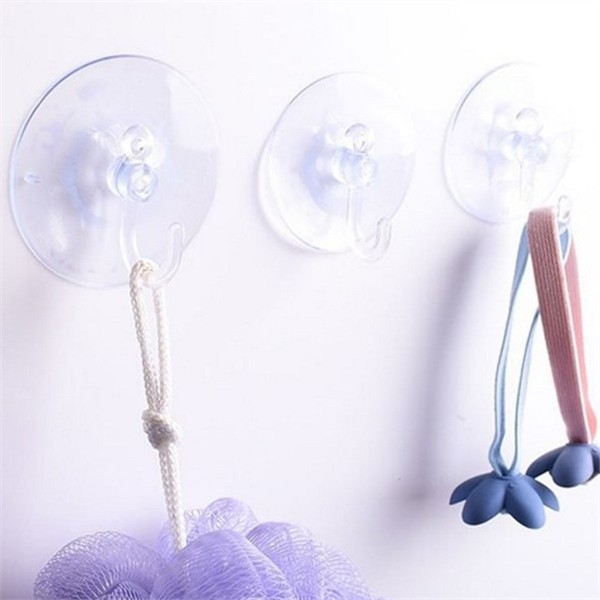 무설치 투명 흡착 고리 3cm 문걸이 압착 후크 걸이 - 상품 이미지