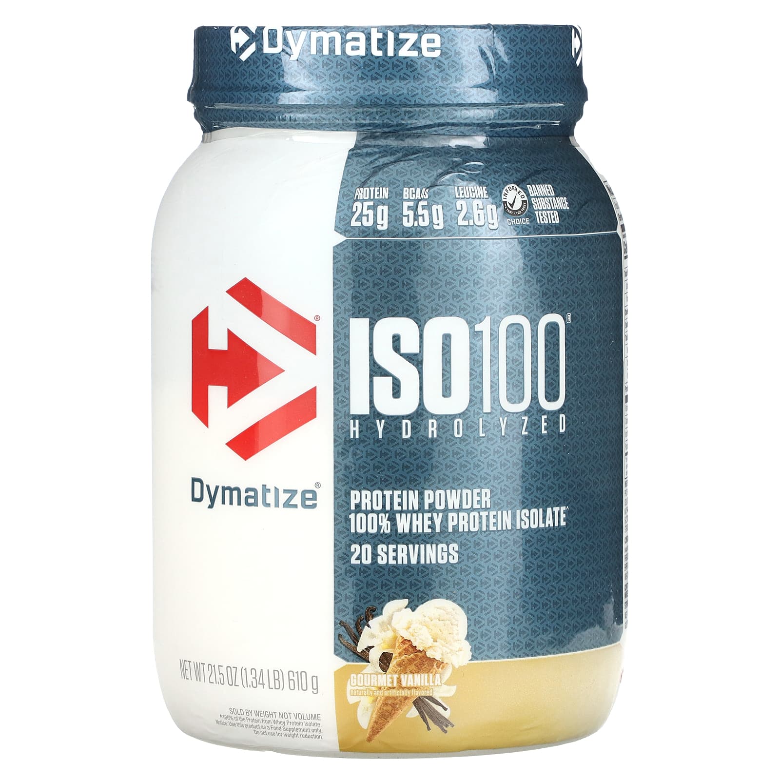 Dymatize ISO100 웨이프로틴 아이솔레이트 바닐라맛 610g, 1개 - 상세 이미지 4