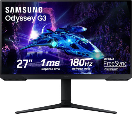 [해외]삼성 27인치 오디세이 G3 (G30D) 시리즈 FHD 게이밍 모니터 ms 80Hz AMD 프리싱크 조절식 스탠드 블랙 이퀄라이저 가상 조준점 G30D (2024 80Hz