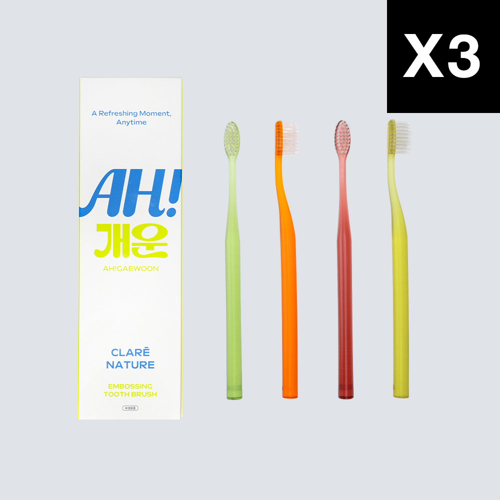 클레어 칫솔 네이처, 4개입, 3개 - 상품 이미지