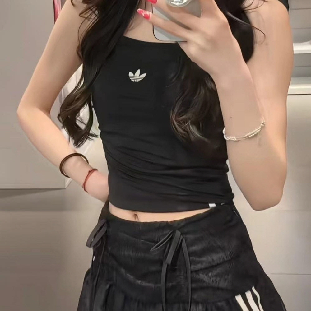 아디다스 오리지널 W 더블 레이어드 탱크 탑 민소매 나시 블랙 KW4524 - 상세 이미지 3