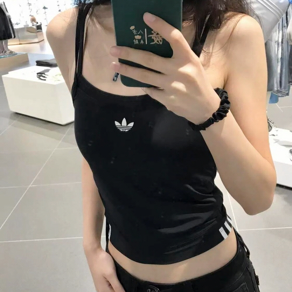 아디다스 오리지널 W 더블 레이어드 탱크 탑 민소매 나시 블랙 KW4524 - 상세 이미지 4