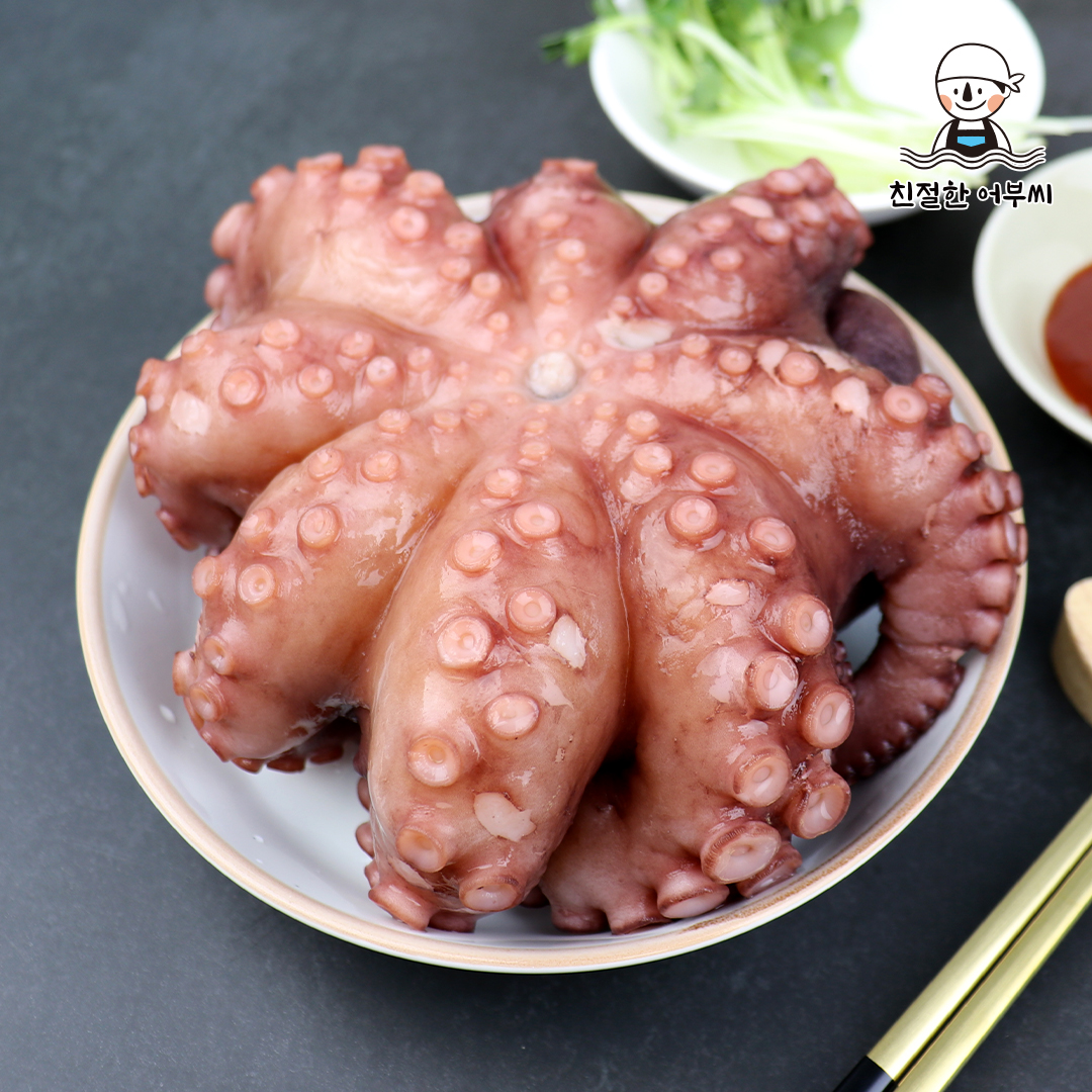 통영 자연산 돌문어 자숙 냉동 활 문어 숙회 친절한어부씨 - 상품 이미지