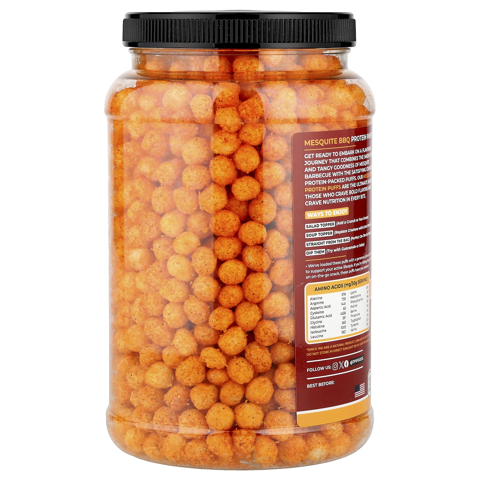 단백질과자 트윈픽스 프로틴 퍼프 BBQ맛 300g 300g, 2개 - 상세 이미지 5