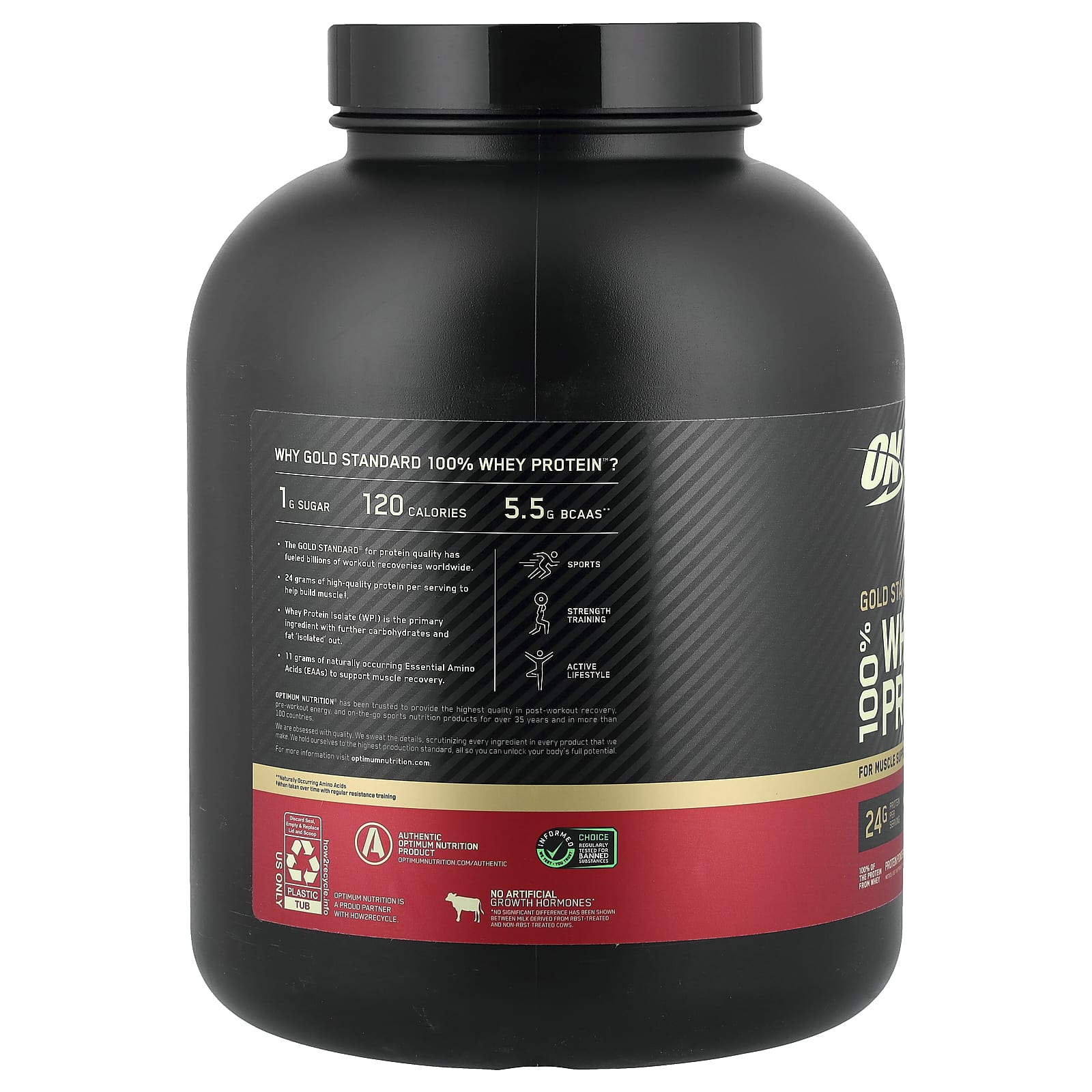 옵티멈 웨이 프로틴 더블리치 초코맛 단백질보충제 2.29kg, 1개 이미지 6