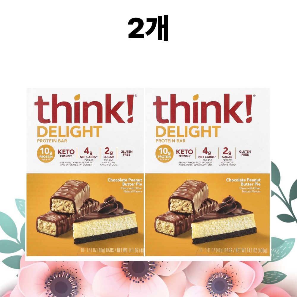 띵크 프로틴바 초코땅콩버터맛 10개입 40g, 2개 - 상품 이미지