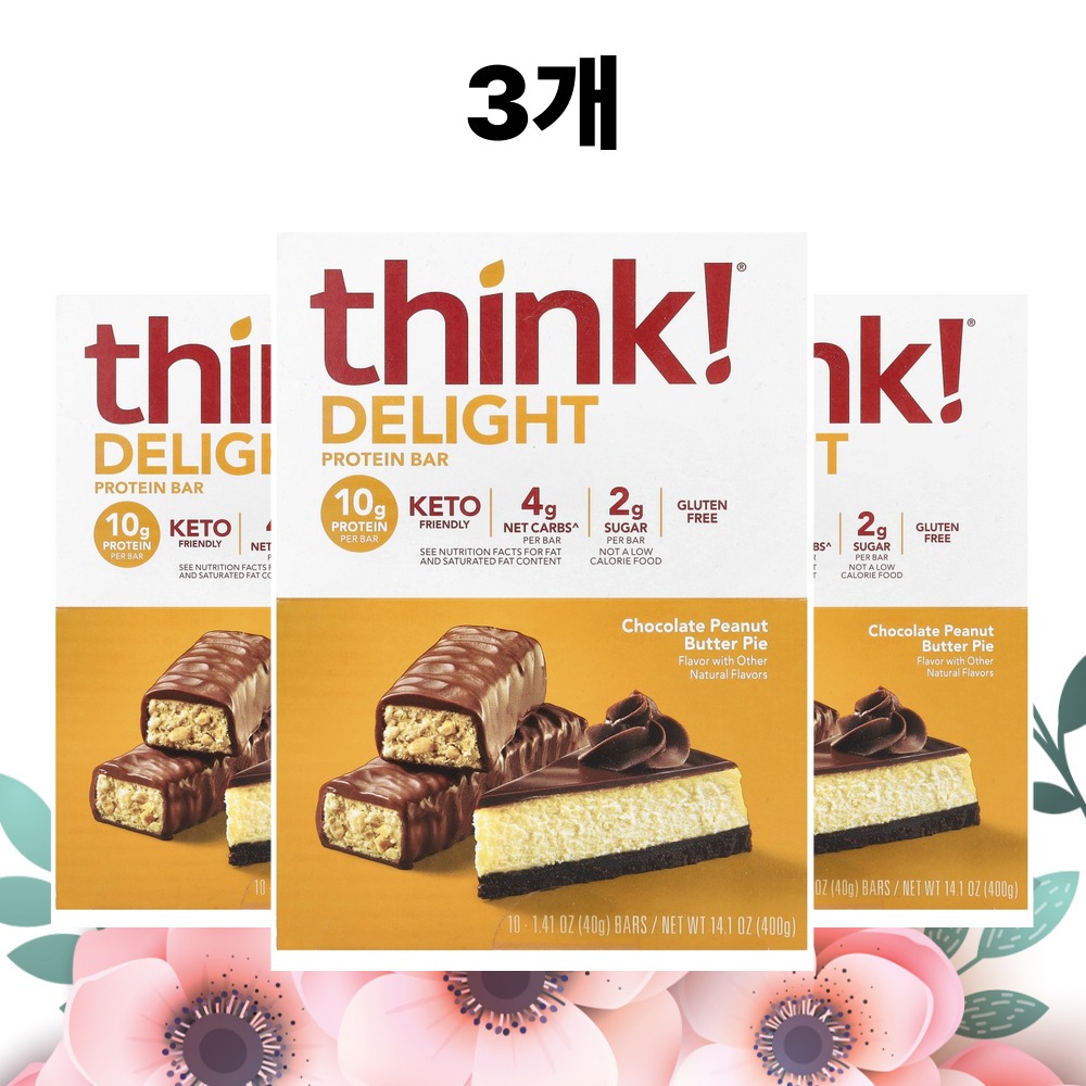 띵크 프로틴바 초코땅콩버터맛 10개입 40g, 3개 - 상품 이미지