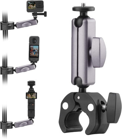 [해외]Insta360 X5 X4 X3 Ace Go 3S DJI 오스모 포켓 3 2 액션 5 프로 4 GoPro Max 미니 카메라 액세서리용 BRDRC 클램프 바이크 마운트 알루