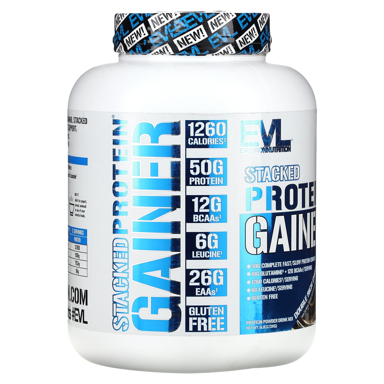 EVL 프로틴 게이너 더블리치 초콜릿맛 단백질보충제 2.72kg, 1개 - 상세 이미지 5