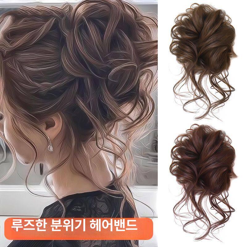 헤어 집게핀 올림 긴 머리 가발 그립 헤어핀 라지 디스크 칵테일 머리장식 여 뒤통수 꽃포 - 상세 이미지 2