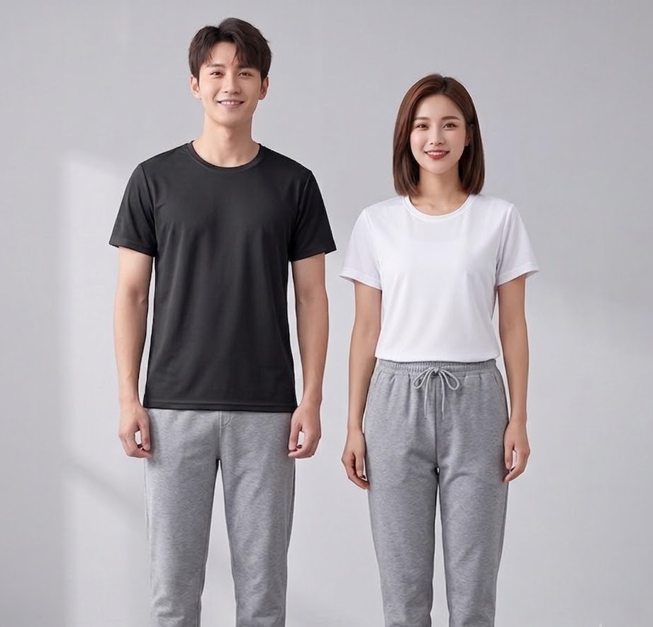 여름 냉감 메쉬 라운드 반팔 티셔츠 남녀공용 쿨링 기능성 헬스트레이닝단체복 유니폼 - 상품 이미지