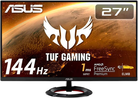 ASUS [해외]ASUS 게이밍 모니터 TUF VG279QR 27인치 풀 HD IPS 44Hz ms HDMI x 2DP 어댑티브 싱크 ELMB(2W+2W 스테레오 스피커 )