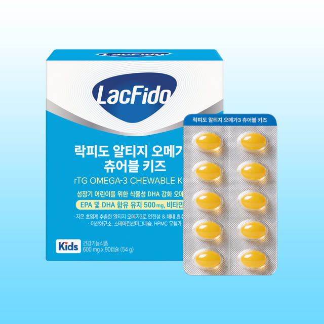 락피도 rTG 오메가3 츄어블 키즈 어린이영양제 EPA DHA 비타민E