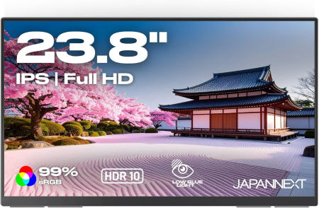 JAPANNEXT [해외]넥스트 238인치 IPS 패널 풀 HD (920 x 080) 해상도 대형 모바일 모니터 JNMDIPS238FC6 USBC (65W 전원) HDMI sRGB 00 DCIP39