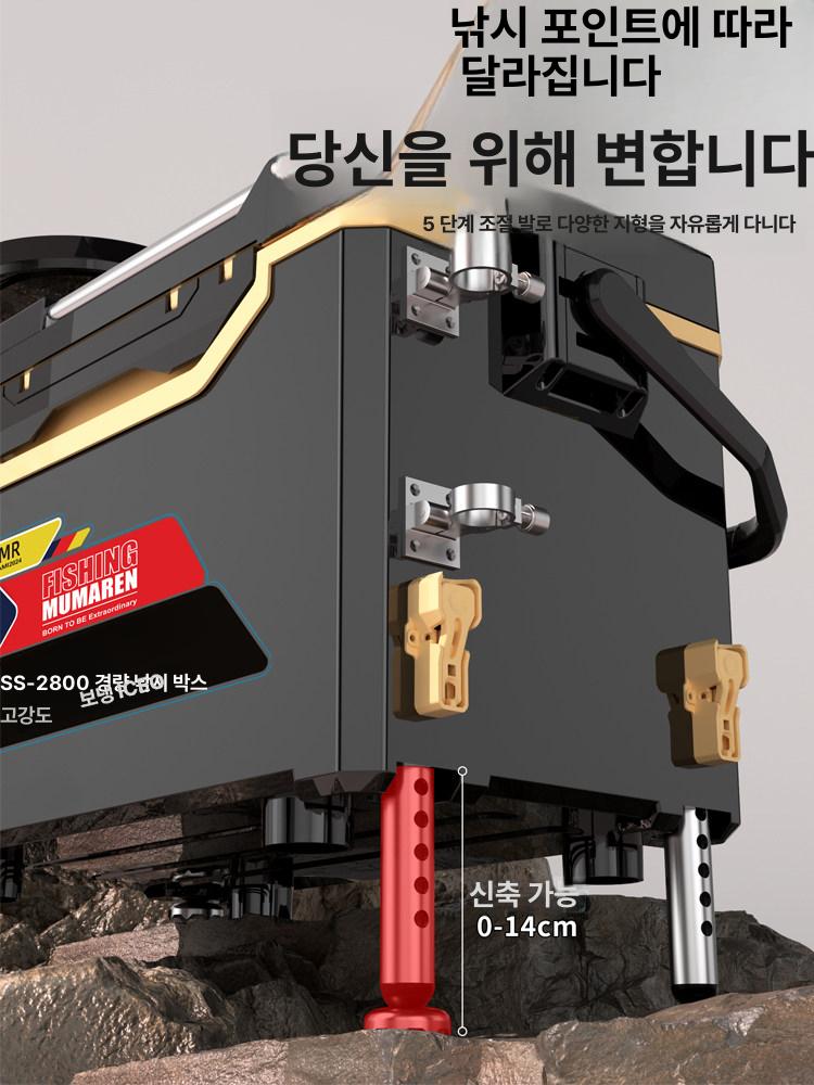 올렌토 바퀴달린태클박스 바퀴 달린 태클박스 낚시 등받이3종 세트 + 사각 - 상세 이미지 3