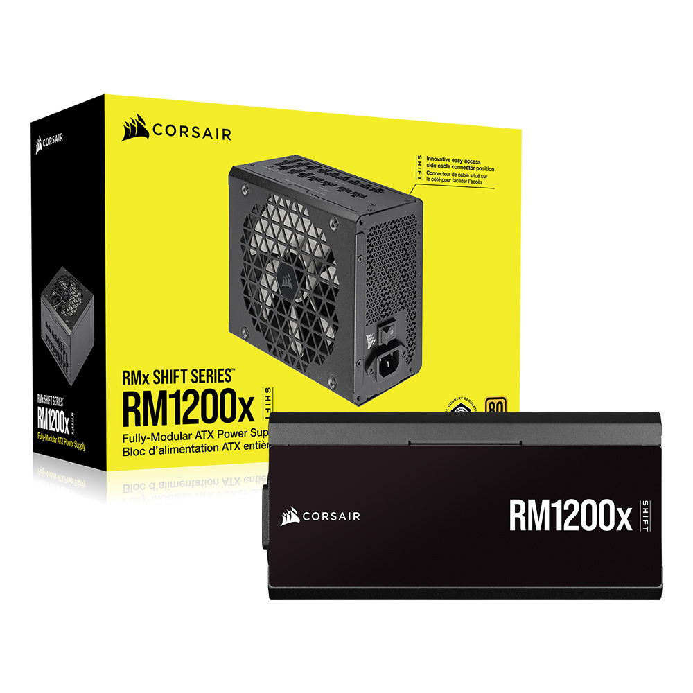 커세어 CORSAIR RM1200x SHIFT 80PLUS 골드 ATX3.0 1200W 풀모듈러 파워 - 상품 이미지