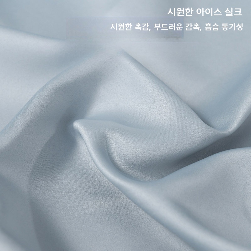여름 쿨링 매트리스 커버 시원한 침대시트 라이트그레이 싱글 90x200cm (5-25cm) - 상세 이미지 2