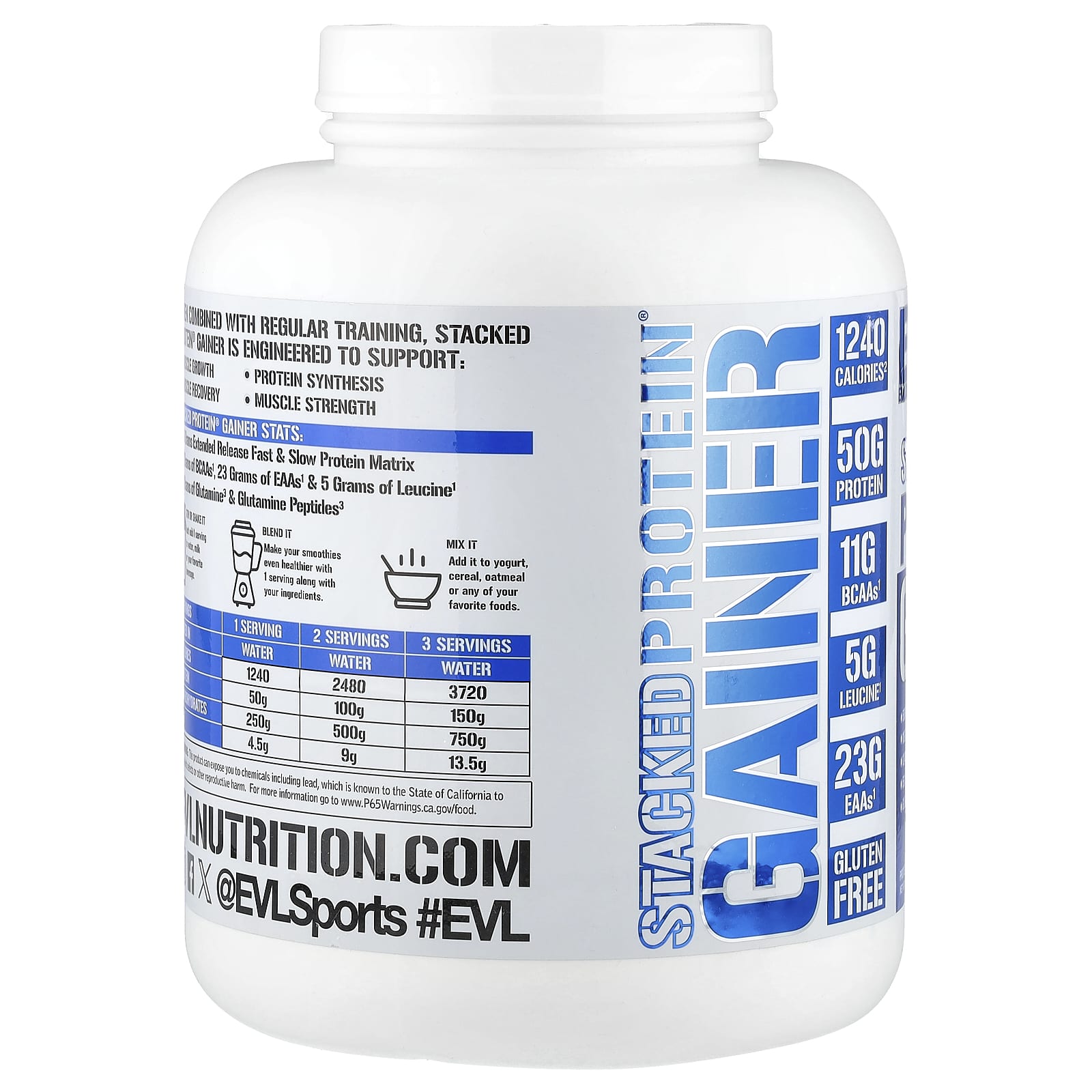 EVL 프로틴 게이너 바닐라맛 2.72kg 단백질보충제 2.72kg, 2개 이미지 7