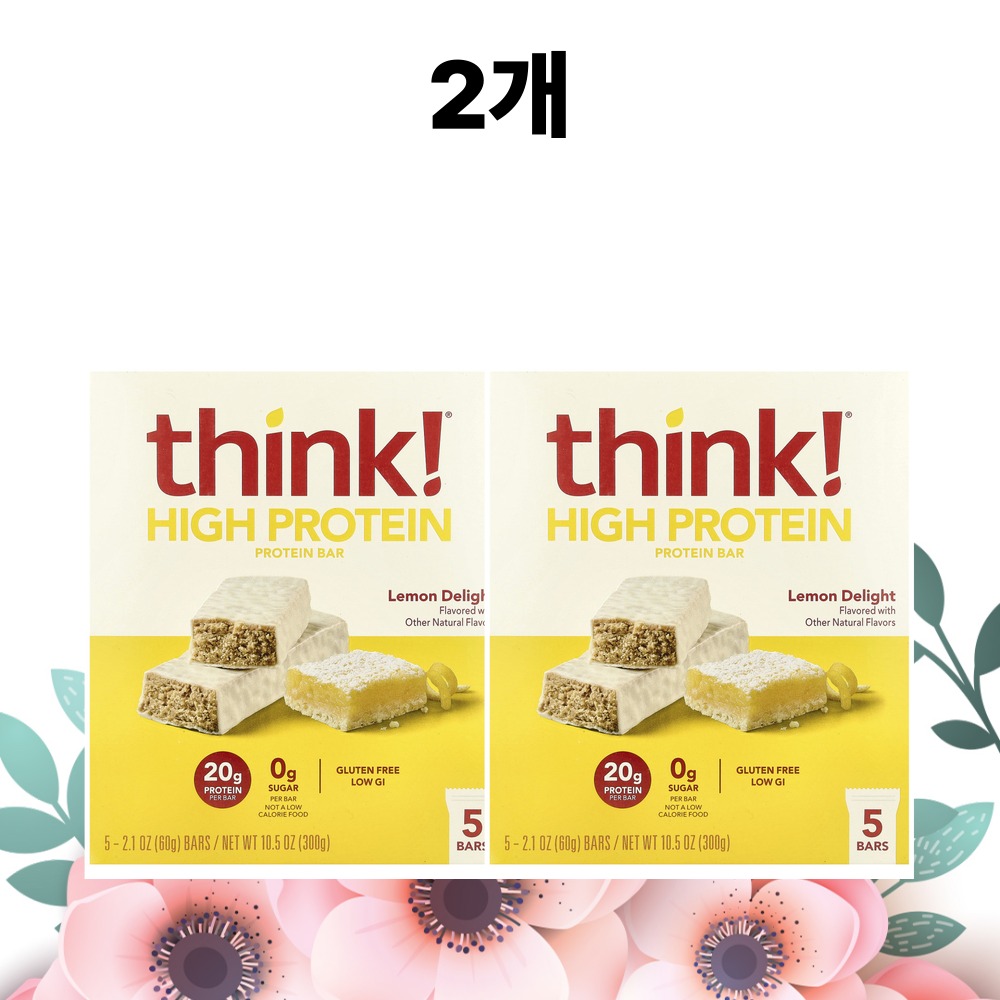 띵크 프로틴바 레몬맛 5개입 60g, 2개 - 상품 이미지