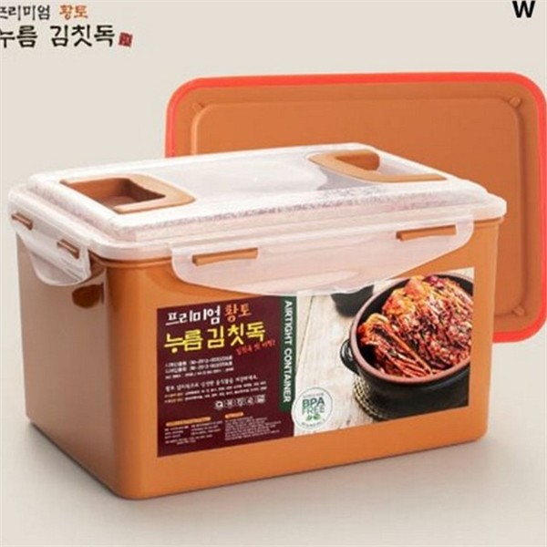 김장 김치통 20L 황토 보관 용기 대용량 밀폐 - 상품 이미지