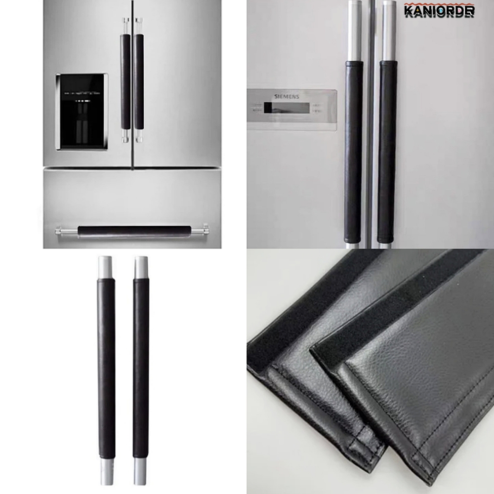 냉장고 손잡이 커버 주방 가전 오븐 문 손때방지 pu가죽 40cm - 상품 이미지