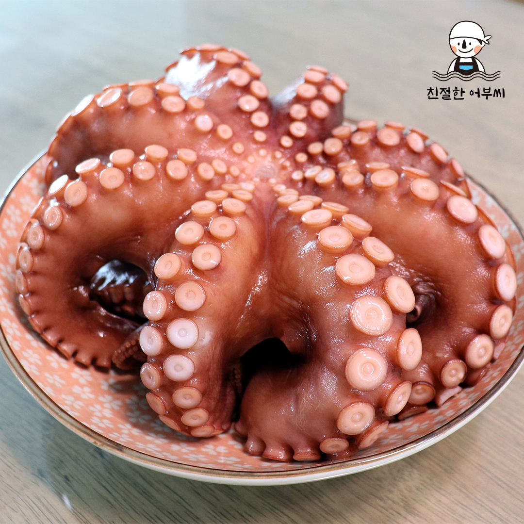 자숙 문어 돌문어 숙회 냉동 자연산 손질 1미 수산물이력제 친절한어부씨 1.2kg, 1개 - 상세 이미지 4
