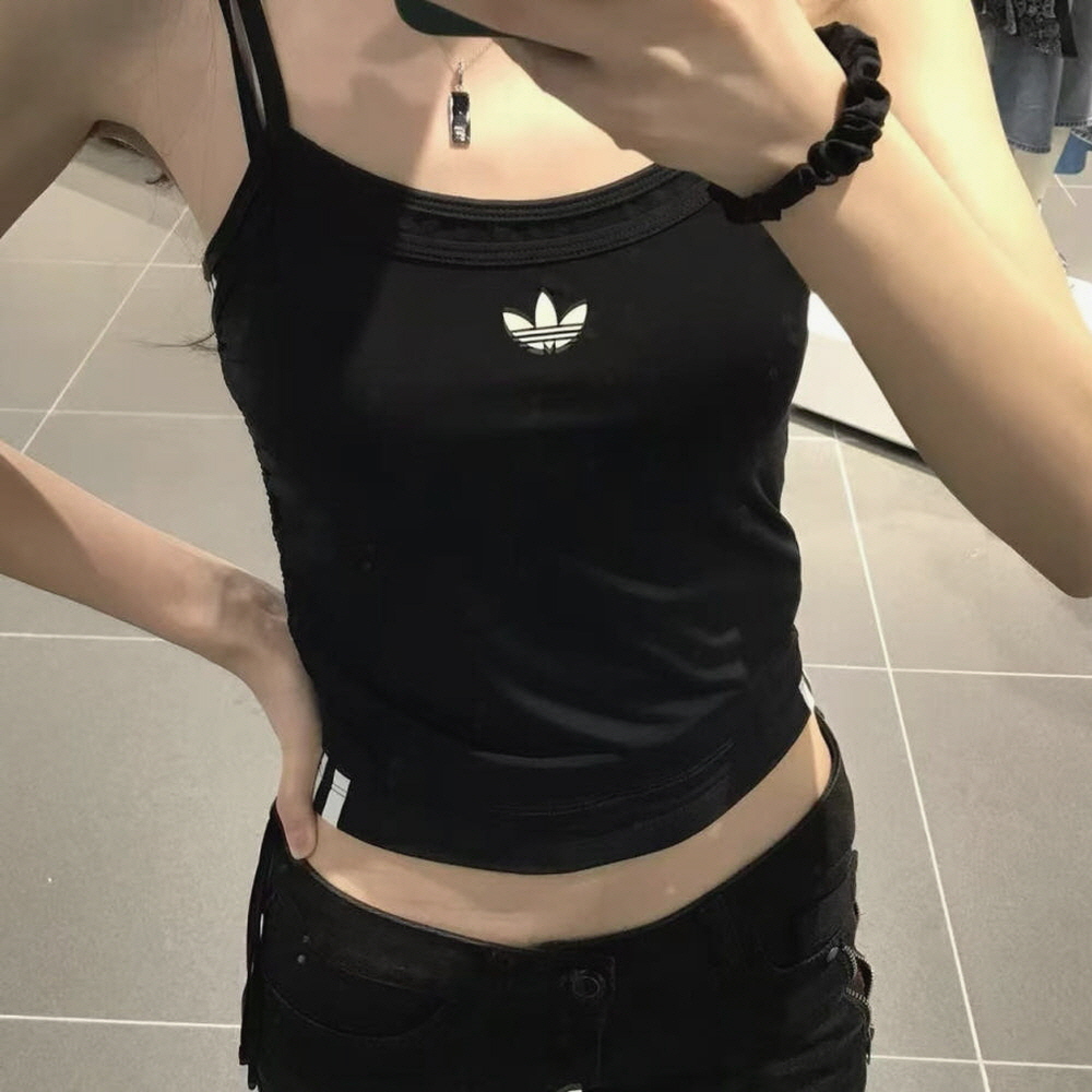 아디다스 오리지널 W 더블 레이어드 탱크 탑 민소매 나시 블랙 KW4524 - 상세 이미지 5