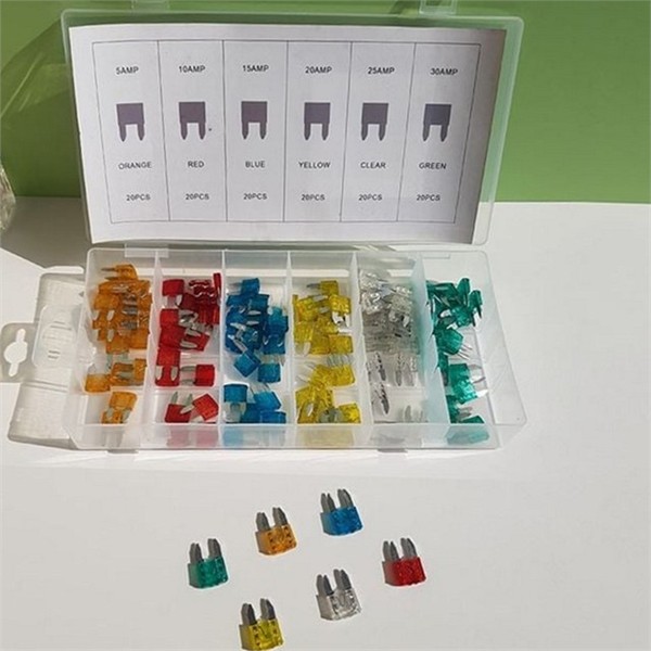비상용 자동차용 휴즈 120PCS 교체 차량용 휴즈 모음 전기 박스 - 상품 이미지