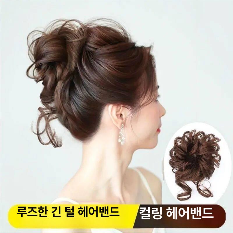 헤어 집게핀 올림 긴 머리 가발 그립 헤어핀 라지 디스크 칵테일 머리장식 여 뒤통수 꽃포 - 상세 이미지 3