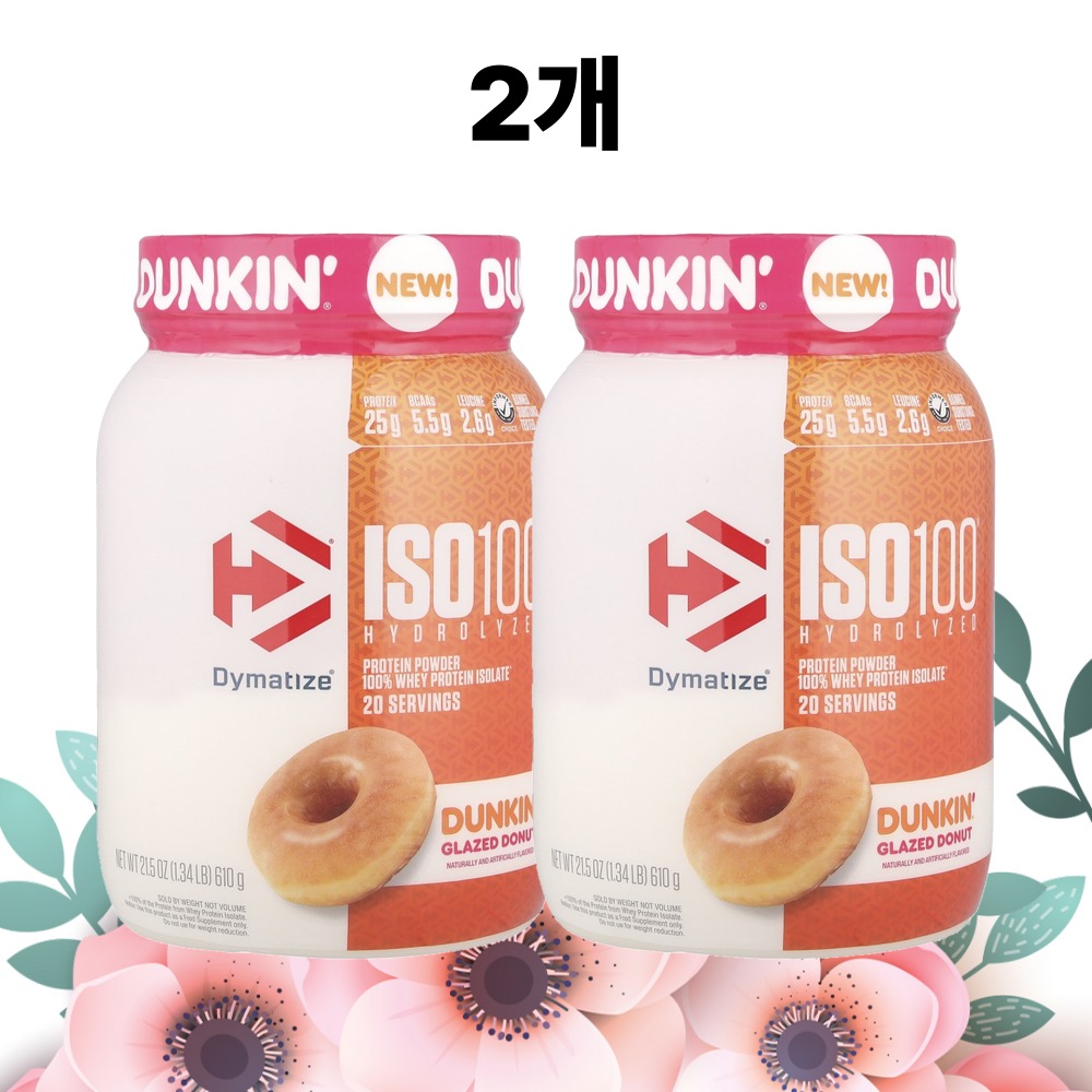 Dymatize ISO100 웨이프로틴 아이솔레이트 도넛맛 610g, 2개 - 상품 이미지