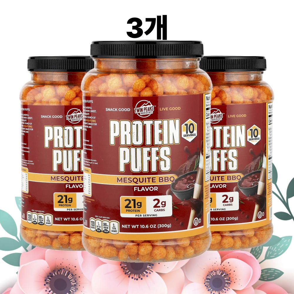 단백질과자 트윈픽스 프로틴 퍼프 BBQ맛 300g 300g, 3개 - 상품 이미지