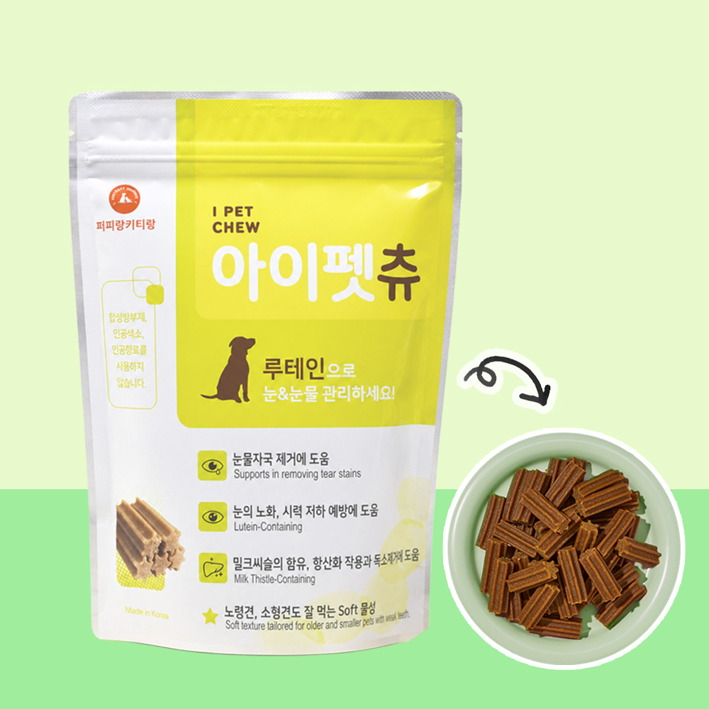 아이펫츄 강아지 눈물 영양제 반려견 눈물자국 밀크씨슬 루테인 눈건강 36개입, 1개 - 메인 이미지