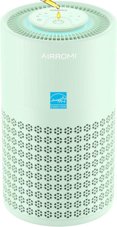 [AIRROMI][해외]에어로미 A200 공기청정기 소형 28 다다미 매트 꽃가루 및 반려동물 냄새 360° 순환 정화 에너지 절약 아로마 호환 23dB 소음 4기압 머 조명 HEPA/활성탄 gr
